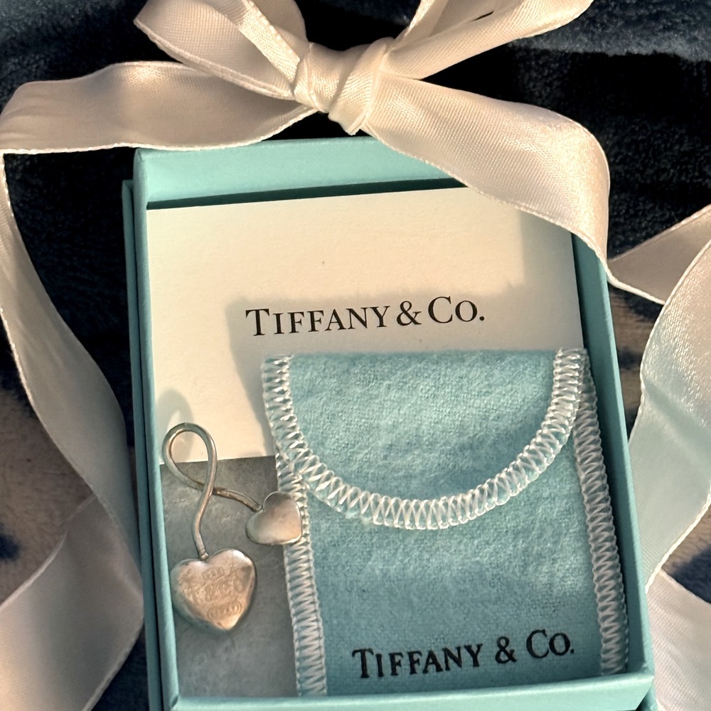 Vintage Tiffany Sterling Double Puffy Heart Open Slide Pendant ONLY 1 FOR SALE - Picture 11 of 14